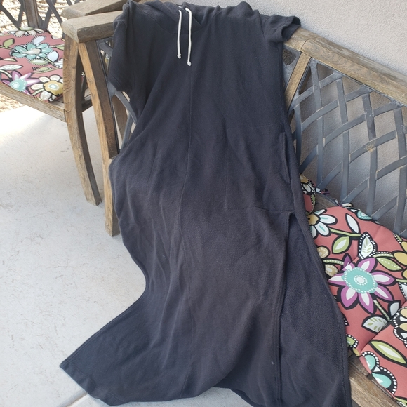 Free People Ocean Avenue Pullover Hooded Drawstring Nubby Oversized Size Medium - Picture 4 of 13